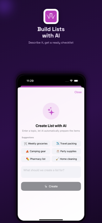 ListBasketAI screenshot